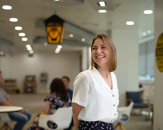 Smiling Woman in office